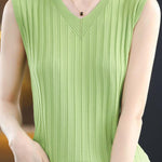 Versatile V-neck knit camisole - liwisi