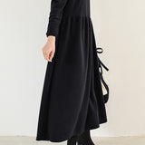 Round Neck Simple Long Maxi Flare Dress - 5 Colors Available