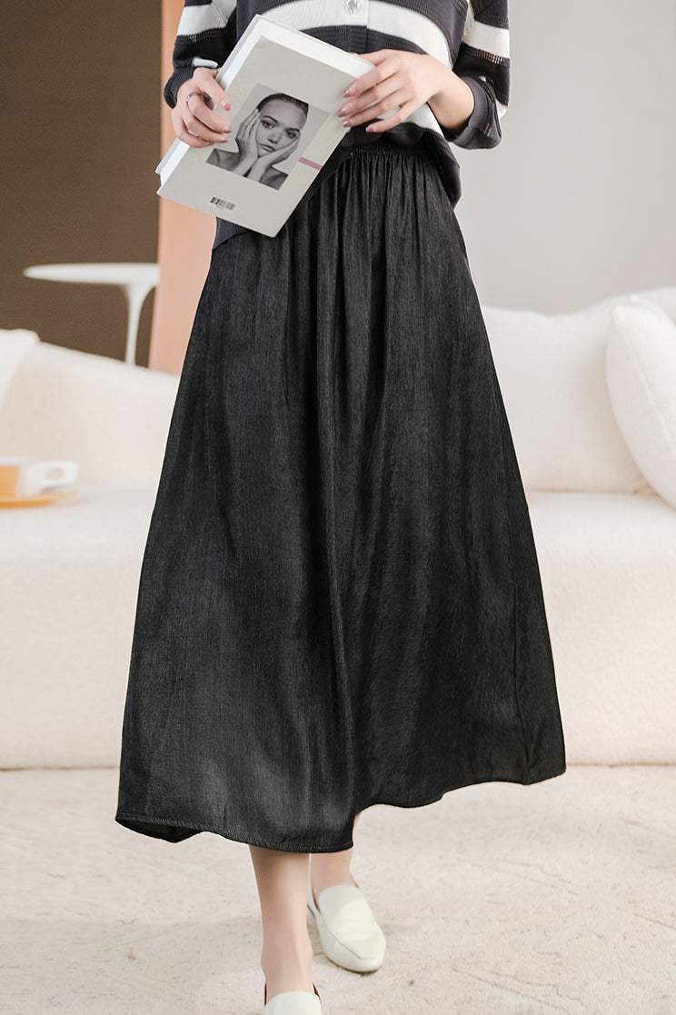 Aラインサイドポケットロングスカート　3色入 - liwisi