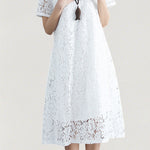 Versatile Loose-Fit Lace Dress - liwisi
