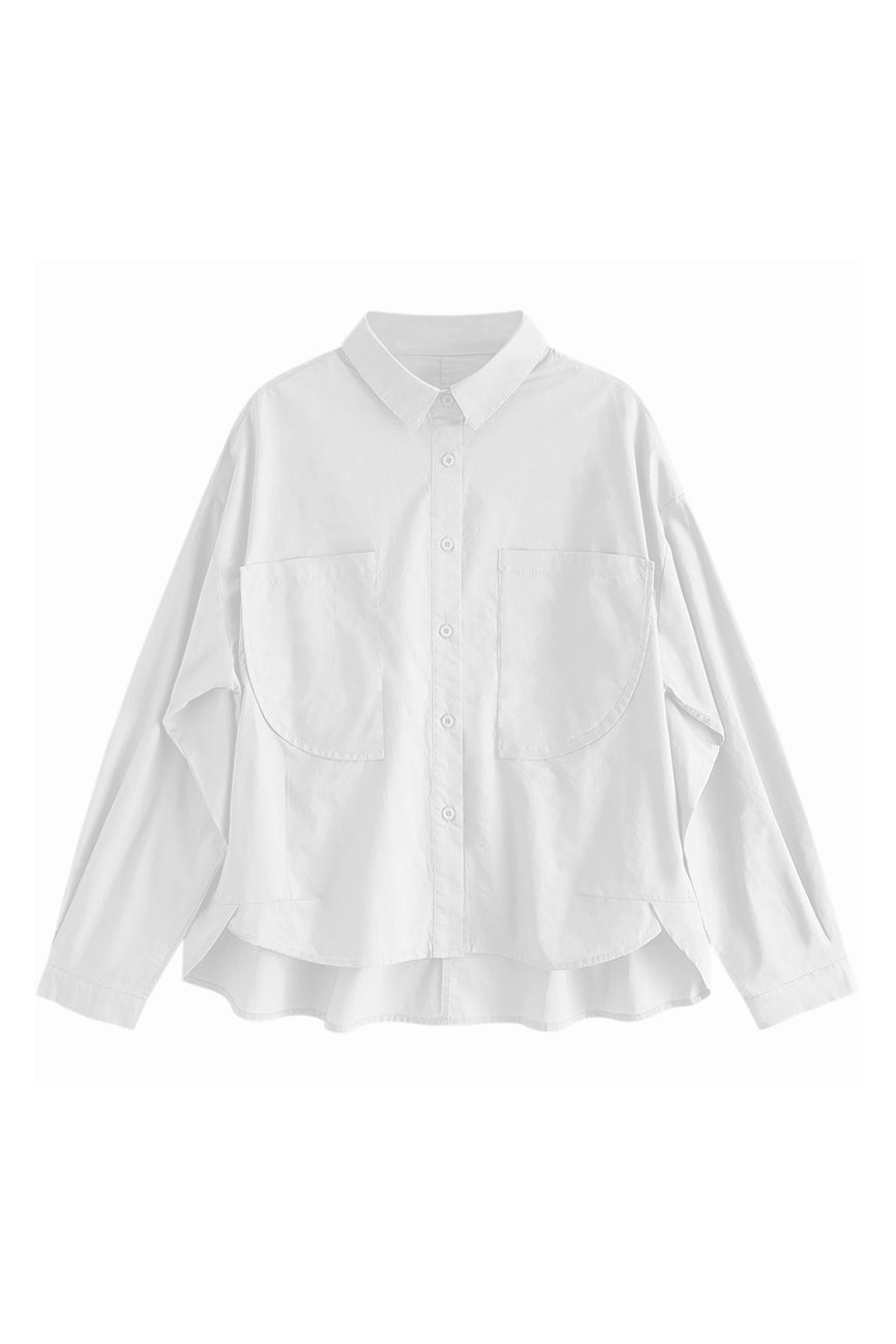 ダブルポケットシンプルデザインシャツ　3色入 - liwisi