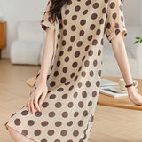 French Polka Dot V-Neck Dress - liwisi