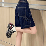 Casual High Waist Straight Five-Point Shorts