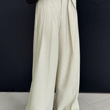 High-Waist Belted Maxi Wide Pants - 2 Colors Available