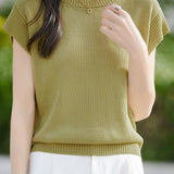 Casual flutter sleeve knit top