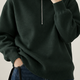 Casual Half-Zip Stand Collar Knit Top