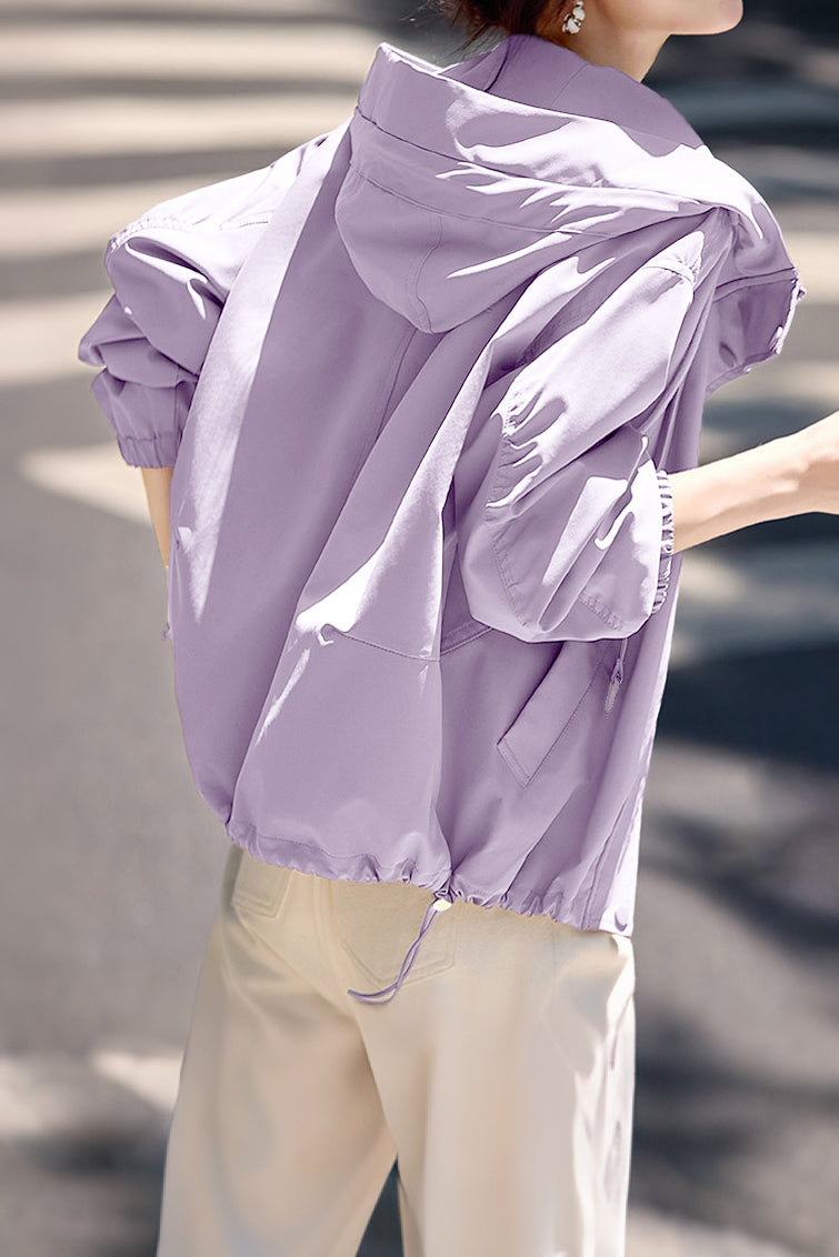 Casual Hooded Short Loose Jacket - liwisi