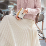 Exquisite Date‑Style High‑Waist A‑Line Long Midi Skirt