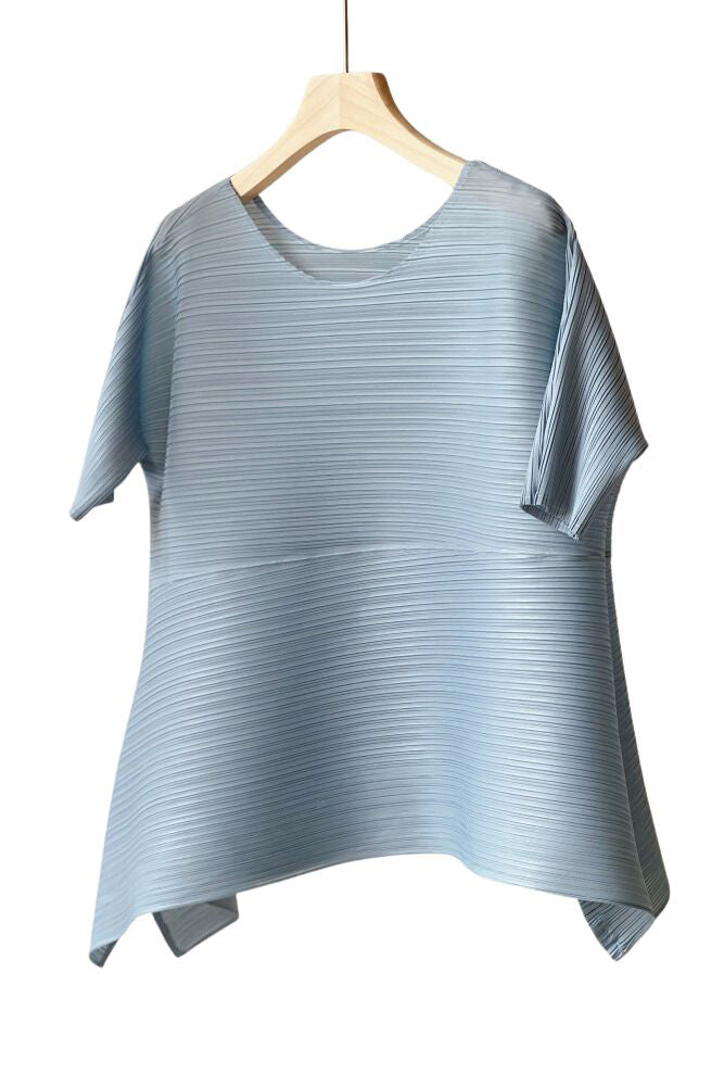 イレギュラーヘムプリーツTシャツ　5色入 - liwisi