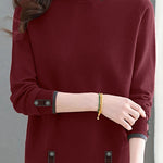 Casual Versatile Long-Sleeve Pullover Color-Block Knitted Top - liwisi