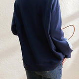 Casual Fake Two-Piece Striped Paneled Hoodie