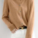 Round Neck Wool Knit Cardigan - 12 Colors Available - liwisi