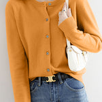 Round Neck Wool Knit Cardigan - 12 Colors Available - liwisi