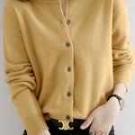 Round Neck Wool Knit Cardigan - 12 Colors Available - liwisi