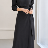 Elegant Chiffon Tie Half-Placket Dress
