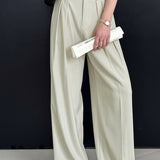 High-Waist Belted Maxi Wide Pants - 2 Colors Available