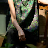 Elegant Intellectual Floral Versatile Sleeveless Blouse