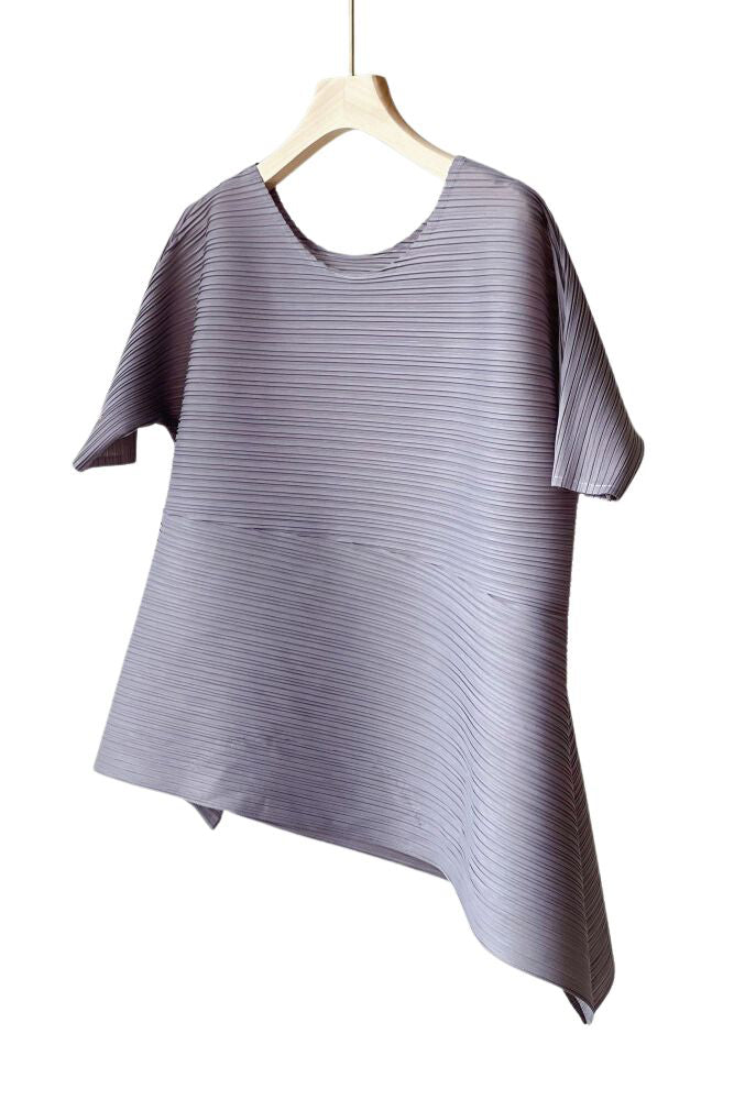 イレギュラーヘムプリーツTシャツ　5色入 - liwisi