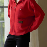 Casual Solid-Color Tied Hooded Knitted Cardigan