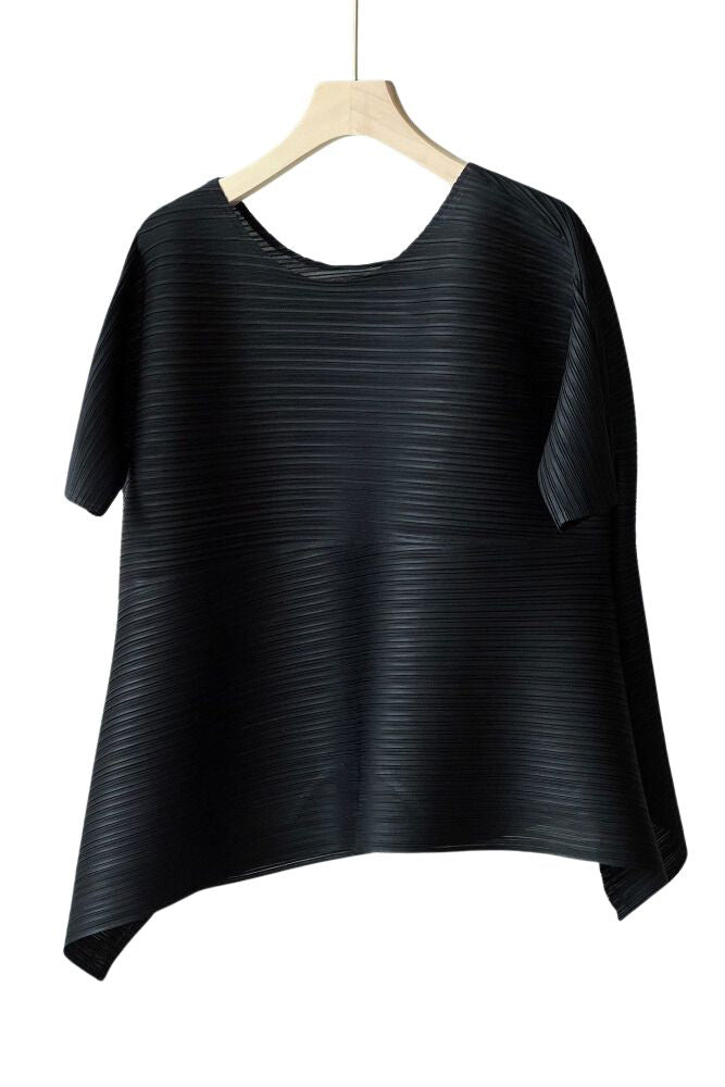 イレギュラーヘムプリーツTシャツ　5色入 - liwisi