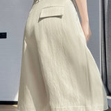 Casual Cotton Linen Five-point Wide Leg Shorts