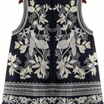 Elegant Embroidered Sleeveless Vest - liwisi
