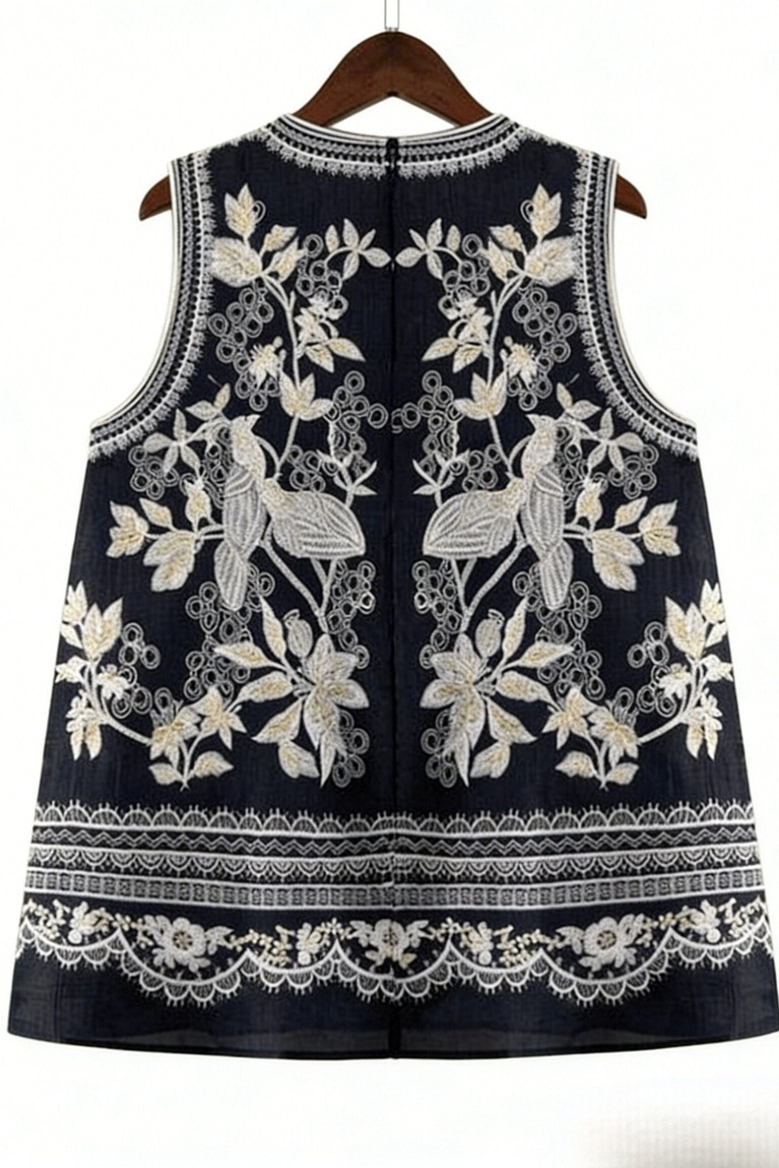 Elegant Embroidered Sleeveless Vest - liwisi