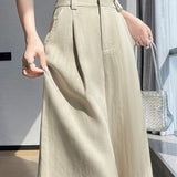 Casual Cotton Linen Five-point Wide Leg Shorts