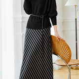 Casual Diagonal Hem Twill Bat‑Sleeve Knit Top