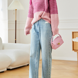 Thickened, Loose and Lazy Gradient Knitted Sweater