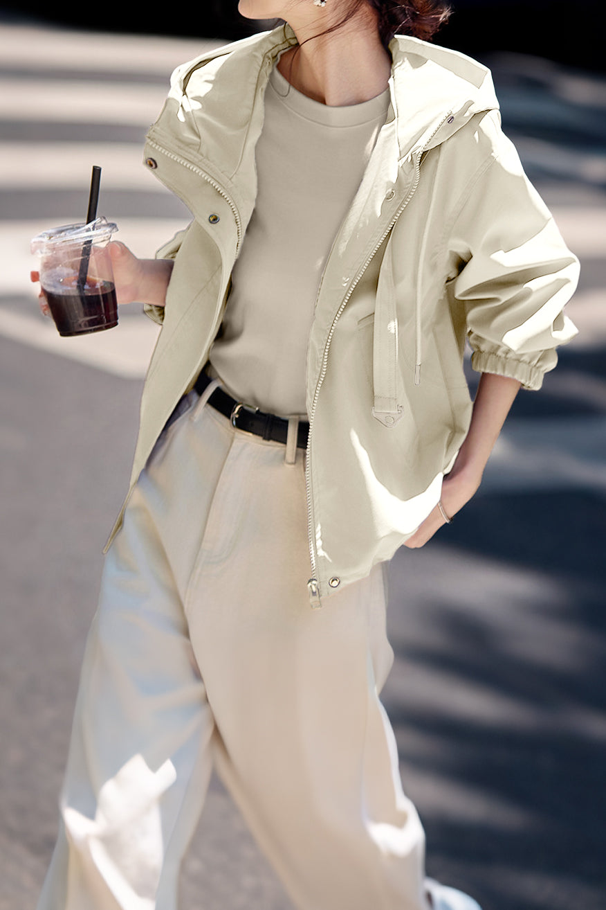 Casual Hooded Short Loose Jacket - liwisi