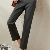 Casual Fashion Slim-Fit Woven Cropped Pants
