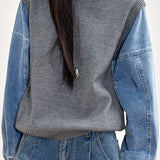 Fashion Denim Patchwork Hoodie