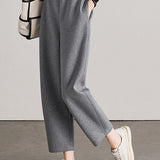 Casual Cropped Sports Scythe Pants