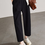 Casual Cropped Sports Scythe Pants