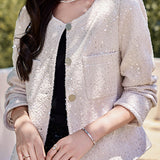 Elegant-Inspired Sequin Jacket