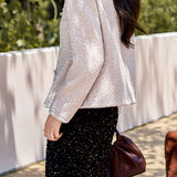 Elegant-Inspired Sequin Jacket