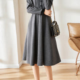 Retro Color Block Midi Dress