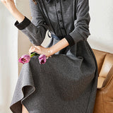 Retro Color Block Midi Dress