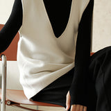 Versatile Simple Layered Knit Vest