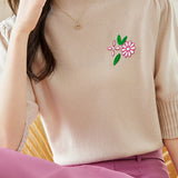 Elegant Embroidered Knitted Top