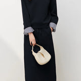 Simple sweatshirt and half skirt set