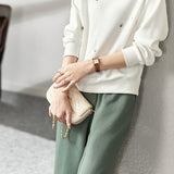 Sweatshirt and wide-leg pants two-piece sets