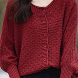 All-match batwing-sleeved cardigan
