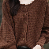 All-match batwing-sleeved cardigan