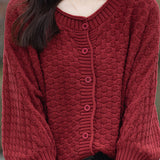 All-match batwing-sleeved cardigan