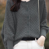 All-match batwing-sleeved cardigan