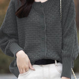 All-match batwing-sleeved cardigan