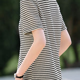 V-neck striped Elegant shirt