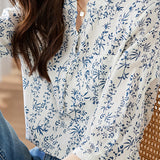 Floral Three-quarter Sleeve Shirt